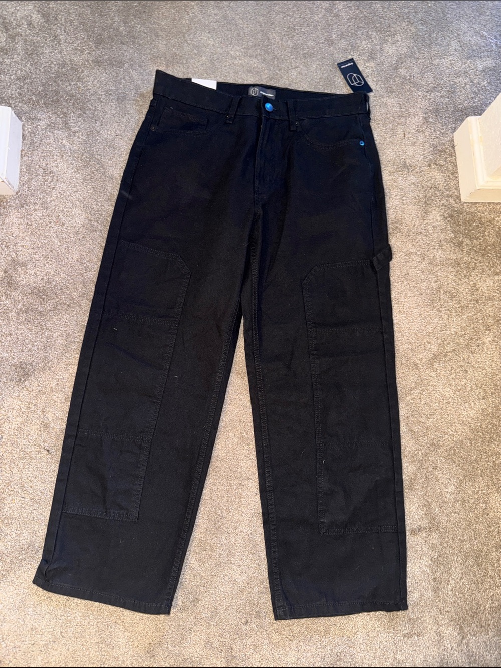 Original Use Black Straight-Leg Cargo Pants